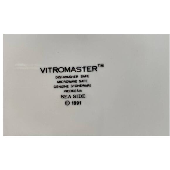 1990's Vitromaster Sea Side soup/cereal bowls, set of 8 - Picture 3 of 4